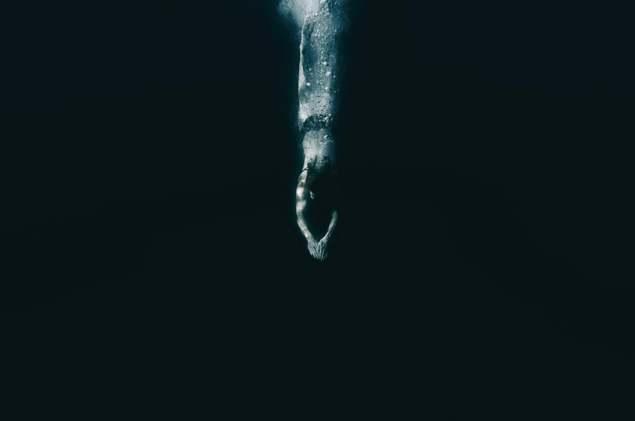 Diving into dark water