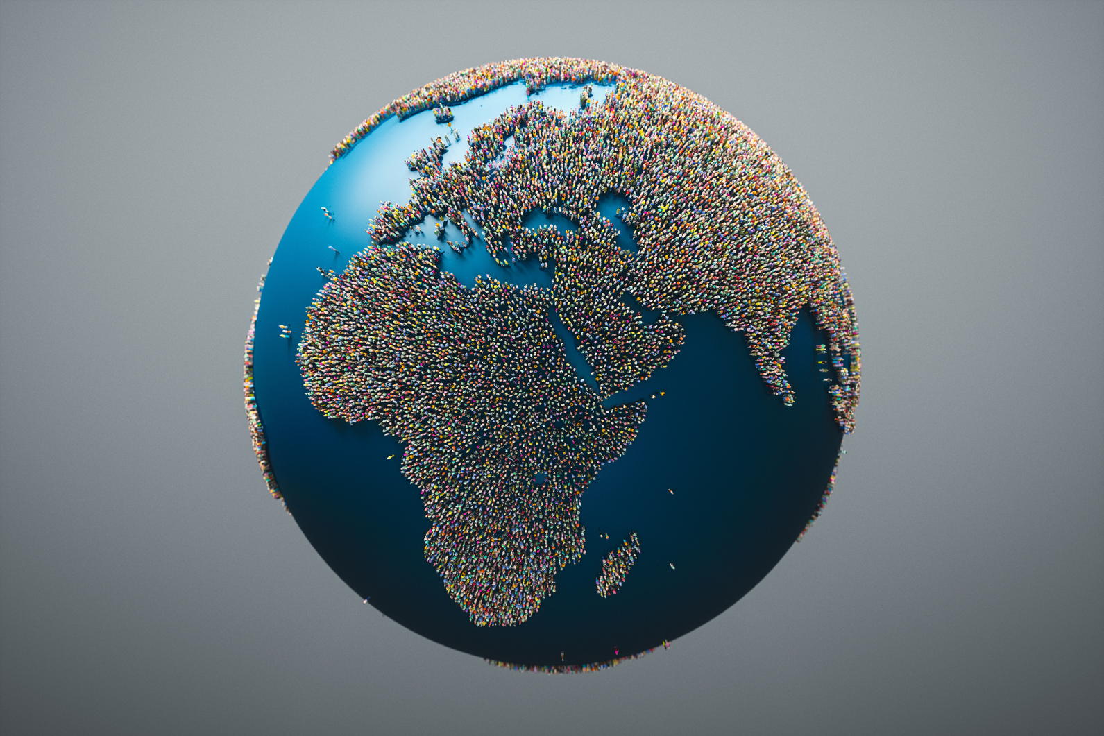 People covering the globe