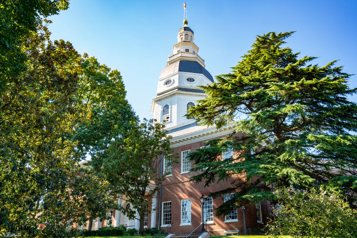 Maryland State Capital Building in Annapolis, Maryland