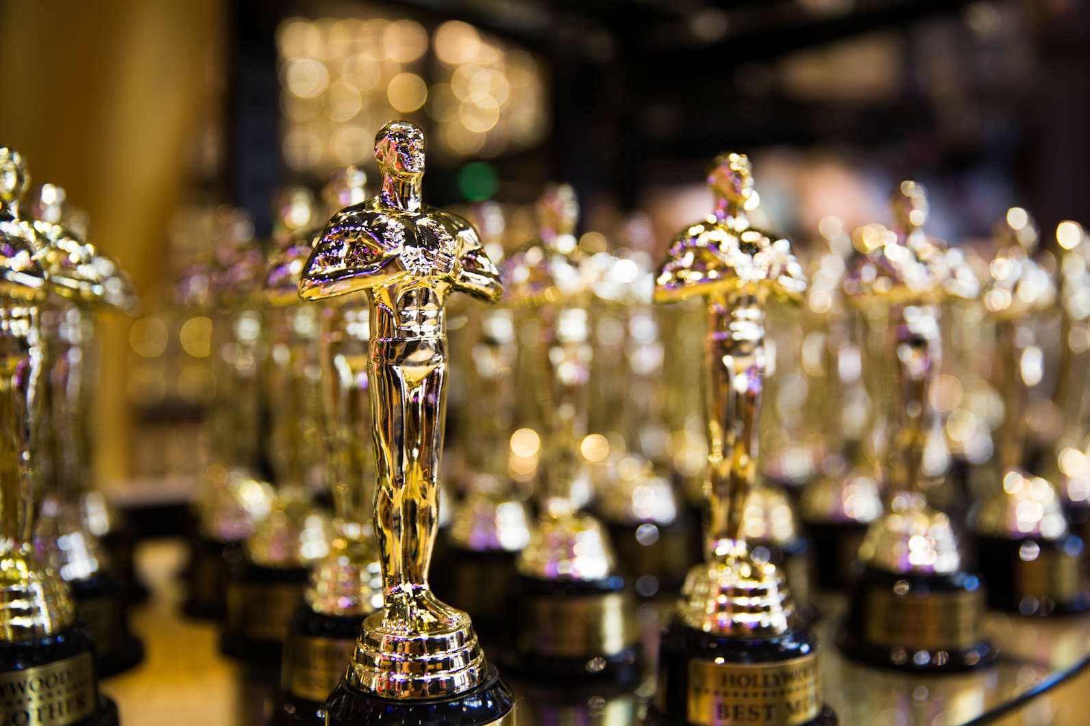 Oscar statuettes in a souvenir store on Hollywood Boulevard